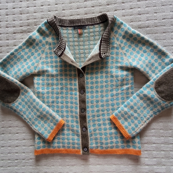 Orla Kiely Retro Polka Dot Lambswool Angora Cardigan - Picture 4 of 12